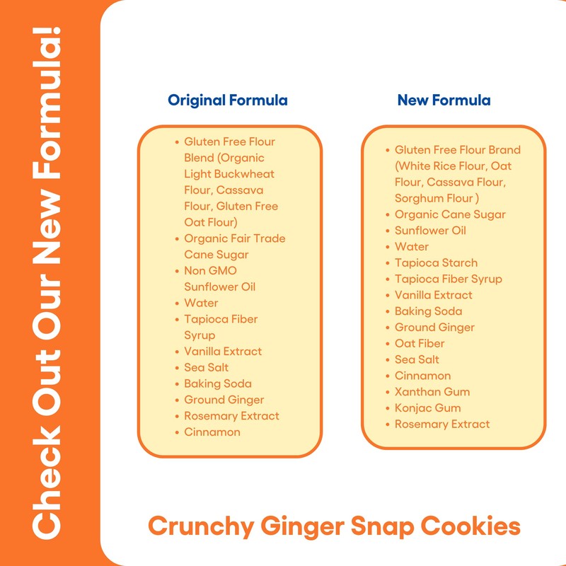Gluten Free Partake Ginger Snap Crunchy Cookies - Vegan -