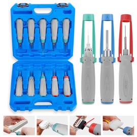 JRready JRconDRK24A10-01 Car Terminals Removal Tool Set, Terminal Ejector Kit, Cable Lugs for Industrial Equipment, Compatible with AMP/Han D/WAIN/Delphi/Molex Series Terminals