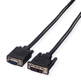 3.0M SVGA to DVI Monitor Cable, Male to Male, Black