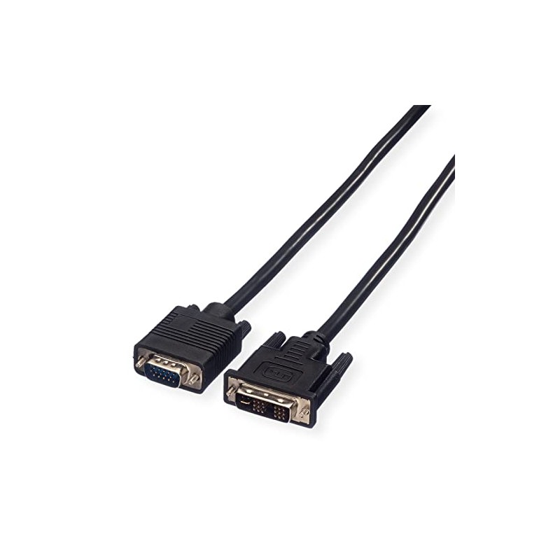 3.0M SVGA to DVI Monitor Cable, Male to Male, Black
