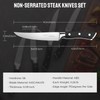 OAKSWARE Steak Knives, Non Serrated Steak Knife Set of 4,