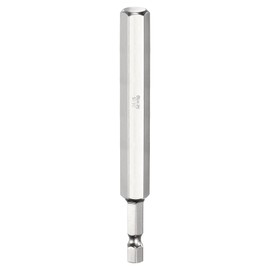HARFINGTON H10 Hex Head Screwdriver Bit 10mm Metric Flat Tip 1/4" Hex Shank 100mm (4") Long Magnetic Hexagonal Screw Drill Bit Wrench Chrome Plated Power Driver Socket