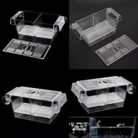 LALOCAPEYO Fish Breeder Box,with Suction Cups Fish Tank Baby Fish Separator,Acrylic Aquarium Fish Isolation Breeding Box Acclimation Hatchery Incubator for Baby Fishes Guppy Shrimp Clownfish Betta