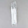 KitchenDine 100 Pack Medium Weight Wrapped white Plastic Cutlery Pack
