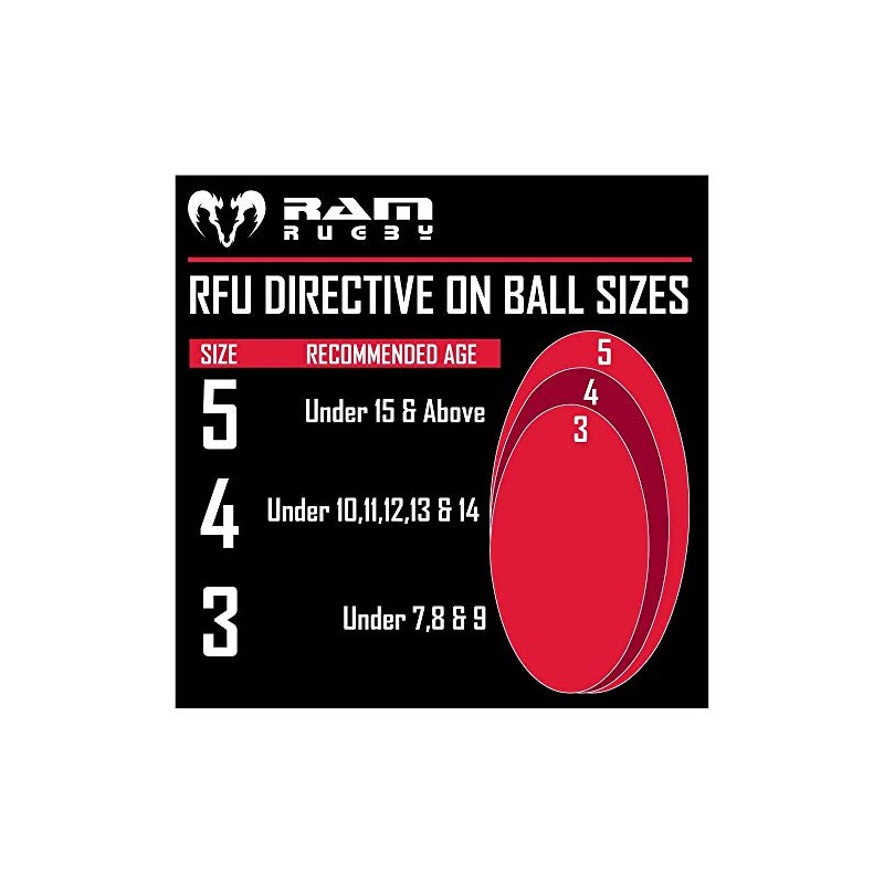 Ram Rugby Solo Skills Rebounder Rugby Ball, Size 5