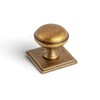 Goo-Ki Antique Brass Cabinet Knobs with Backplate Zinc Alloy Kitchen