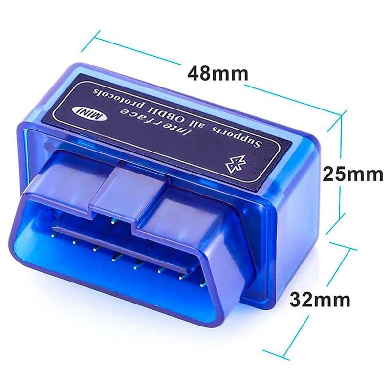 OcioDual Bluetooth Diagnosegerät Testgerät V2.1 Diagnosegerät Fehlerauslesegerät Android Blau für