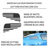 CONGCONG Rear Quarter Window Matte Black American Flag Vinyl Decal