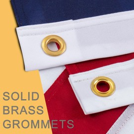 American Flag 4x6ft Ultra Durable for Outside, TearProof Spun Polyester, Embroidered Stars, Brass Grommets, Made in USA, Perfect for Outdoor US Flag, Show Your Patriotism with Long-Lasting Quality