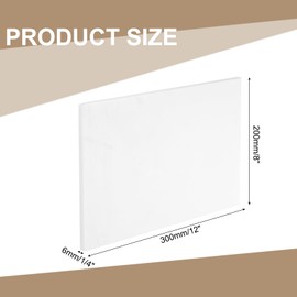 sourcing map HDPE Plastic Sheet 6mm Thick, 200mm x 300mm High Density Polyethylene Plastic Blocks, HDPE Cutting Board for DIY, Home Floor Improvement, White