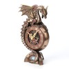 Veronese Design 9 Inch Steampunk Mechanical Dragon Clock Resin Sculpture