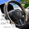 Zpana Car Steering Wheel Cover, 15 Inch Carbon Fiber Leather