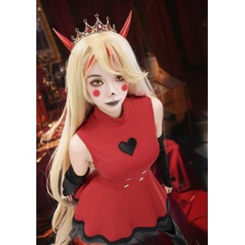 C-ZOFEK Red Cosplay Costume Full Set Dress Outfits with Bustle for Women (Red, X-Large)