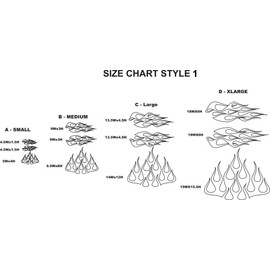 Wild Dingos LLC - STYLE1 Multi-Color Flame Decal Kit Golf Cart, UTV, RC, ATV, Mower, Motorcycle Tank (C - Large, DG23-061 Green)