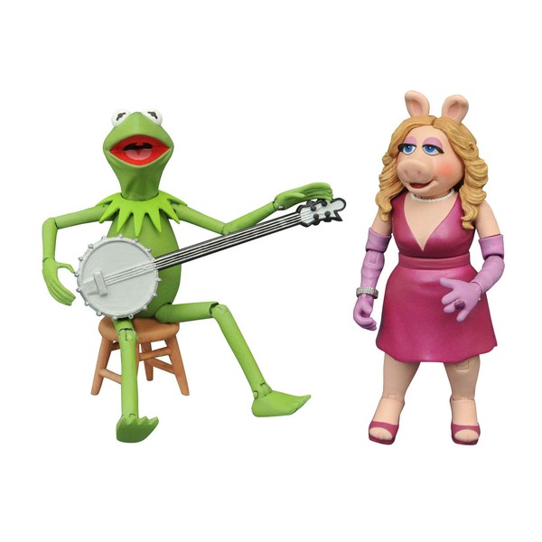 DIAMOND SELECT TOYS The Muppets Best of Series 1: Kermit & Miss Piggy Action Figure Two-Pack, Multicolor