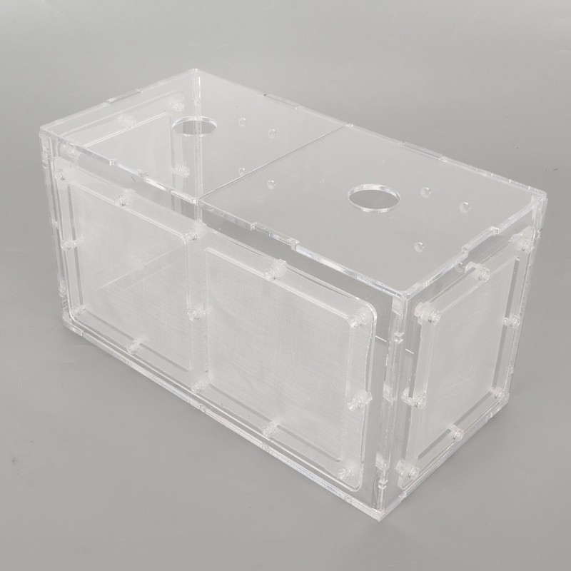Fish Breeding Isolation Box Transparent Mesh Side Fish Tank Incubator