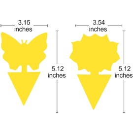 LFSYS 64 Pcs Sticky Traps for gnat, Yellow Stick Traps for Plants, Fungas gnat Traps Double Side with Shovel, indoor safe for Gnat, Fruit Fly, White Fly, Aphid, Leaf Miner