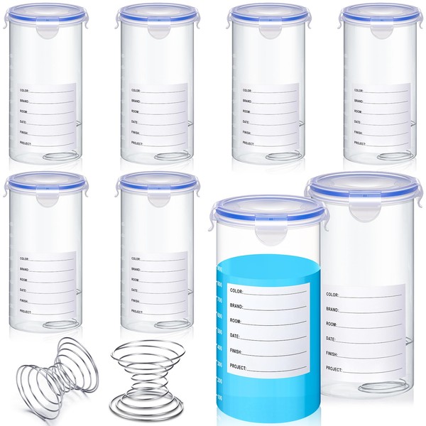 Remerry 8 Sets Paint Container with Stainless Steel Mixing Ball