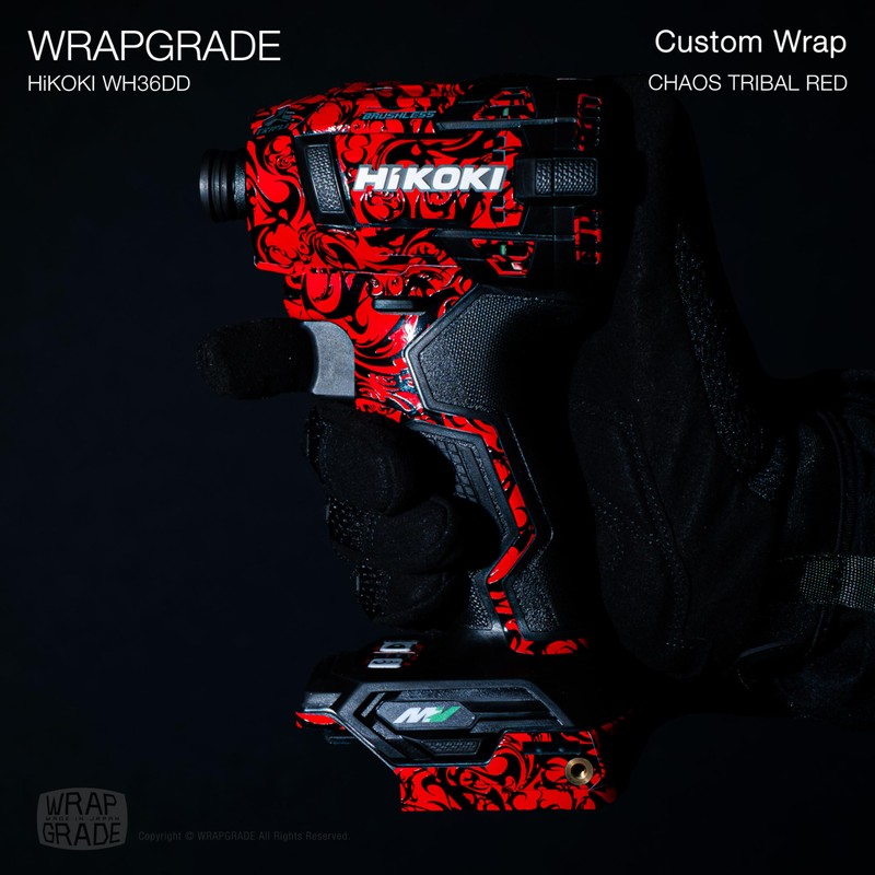 WRAPGRADE (Wrap Grade) Custom Wrap for HiKOKI WH36DD (Chaos Tribal