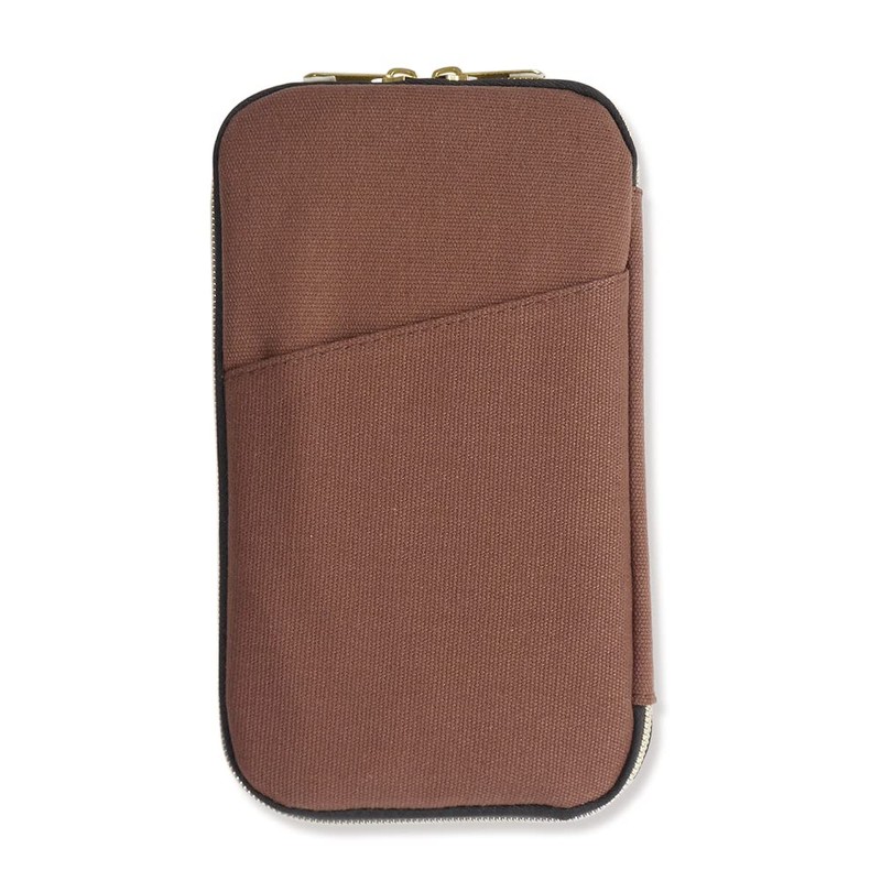M Plan 010141-43 Swallow x CUBIX Pencil Case, Mocha Brown