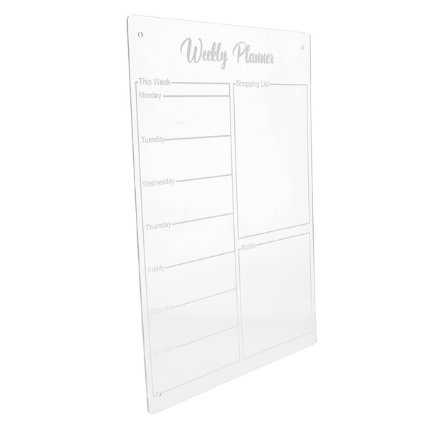 LALAFINA Erasable Acrylic Weekly Planner Board Magnetic Fridge Calendar for