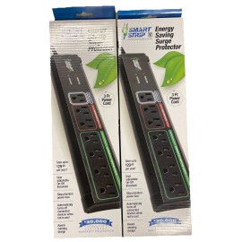 Smart Strip Energy Saving Surge Protector Tier One ECG-7MVR Set of 2