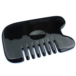 TRIXES Luxury Marble Effect Comb - For Massage & Detangling - Black