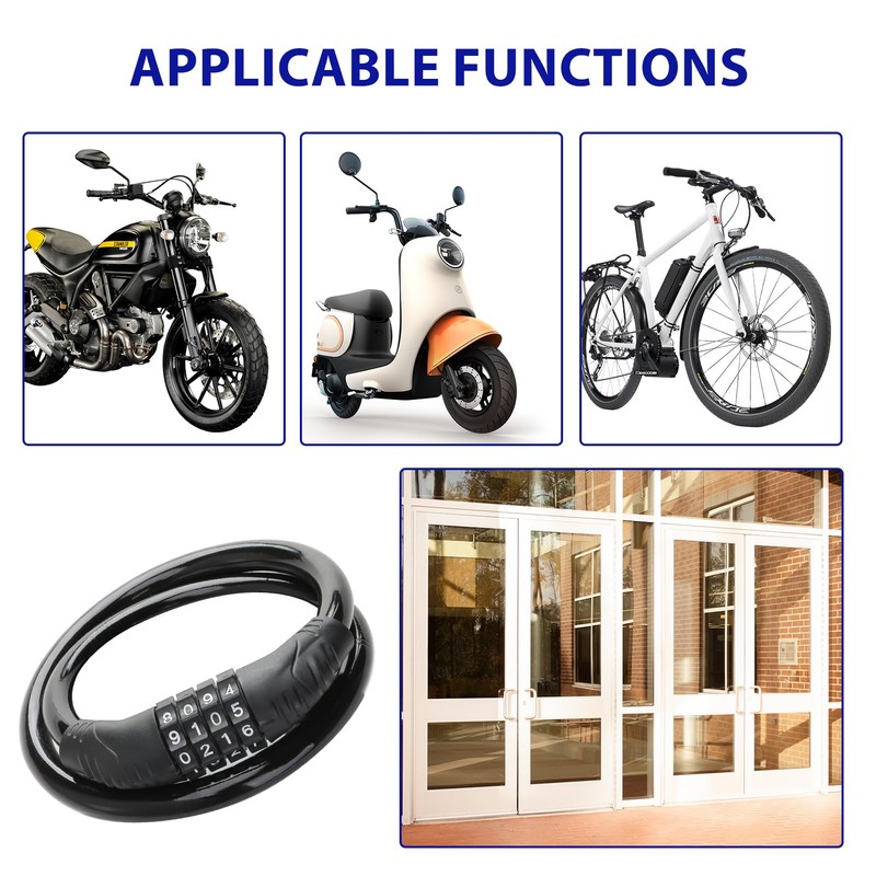 Bicycle Lock Combination Lock 4 Digit Bicycle Lock Bike Lock