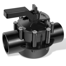 Bzsunway Pool Inline 2 Way Diverter Valve 1 1/2 Inch Positive Seal & Non Lube Replacement Valve Compatible with Ground Pool, Tub & Spa System
