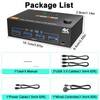 KVM Switch 2 Monitors 2 Computers 4K@60Hz,DP+HDMI USB3.0 Dual Monitor
