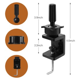 Wig Mannequin Head Nail Hand Stand Cosmetology Manikin Training Head Stand Holding Holder Clamp Stands C-Clamp Holder Practice Hand Stand Adjustable Rotary for Desk Table