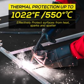 4x6ft Welding Blanket, Silicone Coated Fiberglass Fire Blanket, Welding Blanket Fireproof, Designed for in Home and Outdoor Use for Professional and Heavy-duty Welding, Cutting, and Other Uses