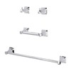 JS Jackson Supplies 4 Piece Soft Square Bathroom Hardware Kit