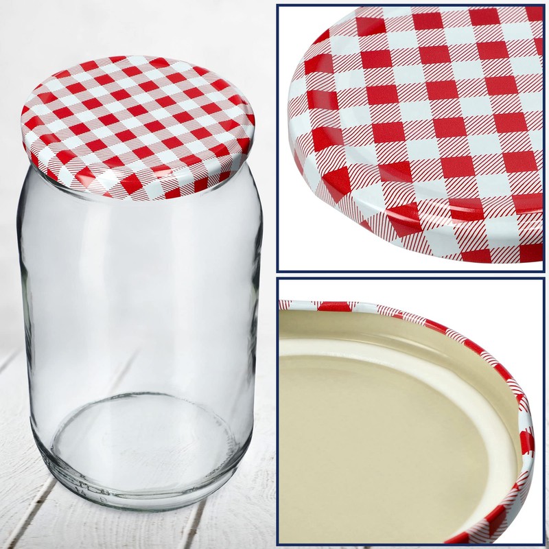 KADAX fi82 mm Screw Lid, Twist-Off Lid Set Made of