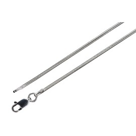 SILBERMOOS Classic Snake Chain 1.4 mm Basic Chain Quality Chain from Italy 925 Sterling Silver, 42 45 50 60 cm, Sterling Silver, No Gemstone