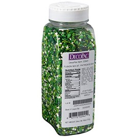 DECOPAC St. Patricks Day Fusion Mix Candy Sprinkles, 26oz, Fancy Sprinkles in Handheld Container, Edible Sprinkles For Celebration Cakes, Cupcakes, Cookies and Donuts