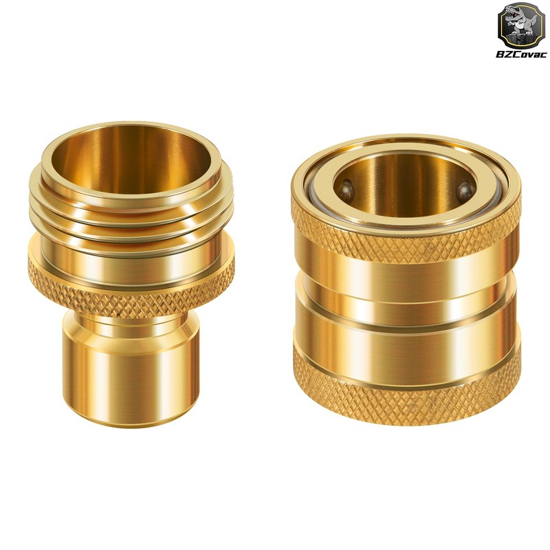 Bzcovac Heavy Duty Brass Hose Quick Disconnect Set for Dramm,