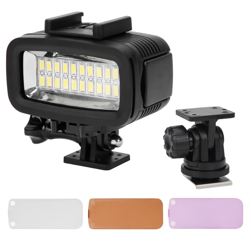 40m Underwater Photography Fill Light Waterproof Diving Camera LED Video