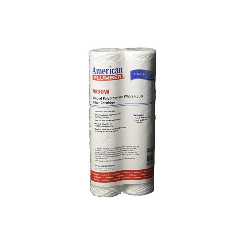 American Plumber W30W Whole House Sediment Filter Cartridge (2-Pack)