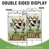 Welcome Spring Summer Farm Animals Large Decorative House Flag