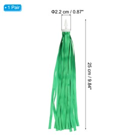 PATIKIL Bike Streamers, Colorful Scooter Handlebar Tassels Grips Ribbon Accessories Decorations for Bicycle Tricycle Handles, Green