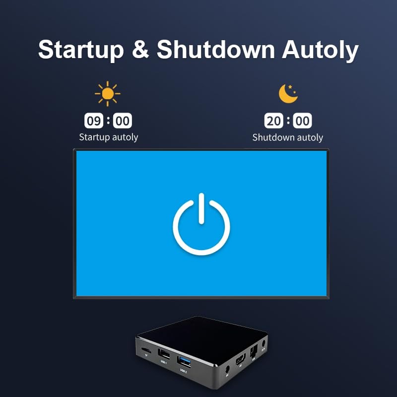 Lunzn Adertising Media Player Box Commercial Display Mate Remote Publish