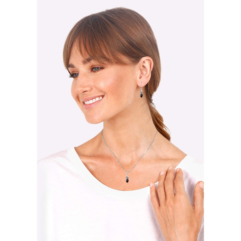 Elli Crystal Jewellery Set 925 Sterling Silver, Metal, Crystal