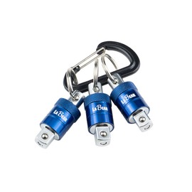 LABEAR- Socket Holder Keychain 3pc - 3/8" Socket Organizer with Quick Release and Clip - Perfect Impact Wrench and Toolbox Accessories for Construction Workers, Linemen, Mechanics and Carpenters