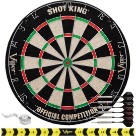 Viper by GLD Products Shot King Regulation Bristle Steel Tip Dartboard Set