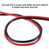 Double-headed crocodile clip wire red and black pair