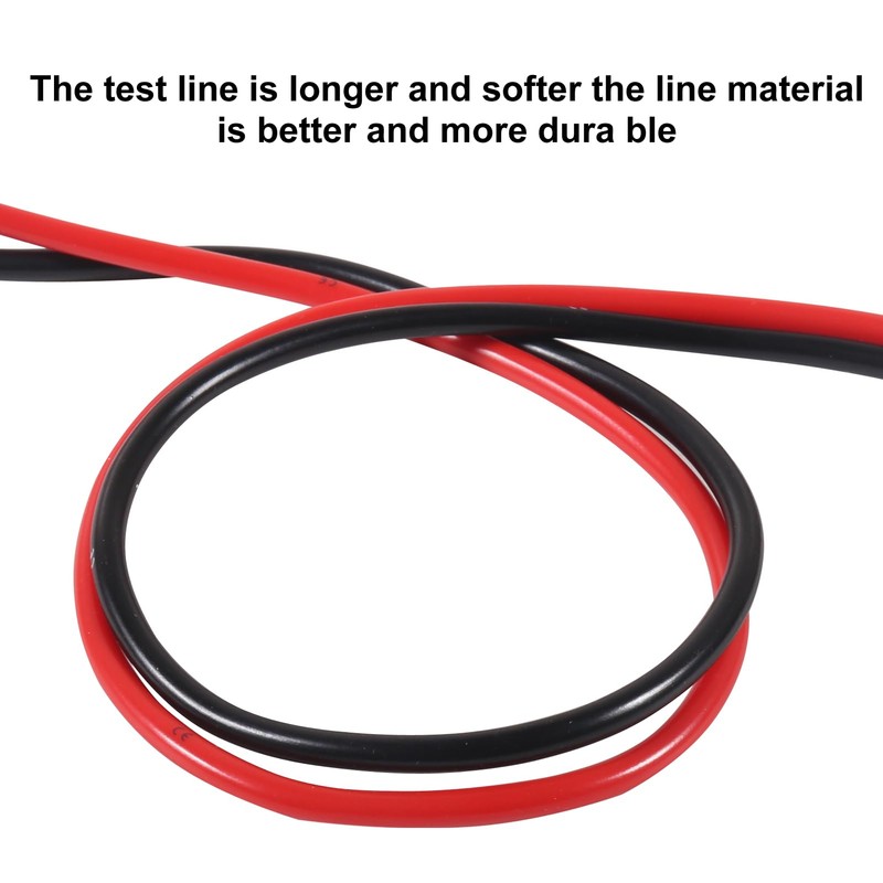 Double-headed crocodile clip wire red and black pair