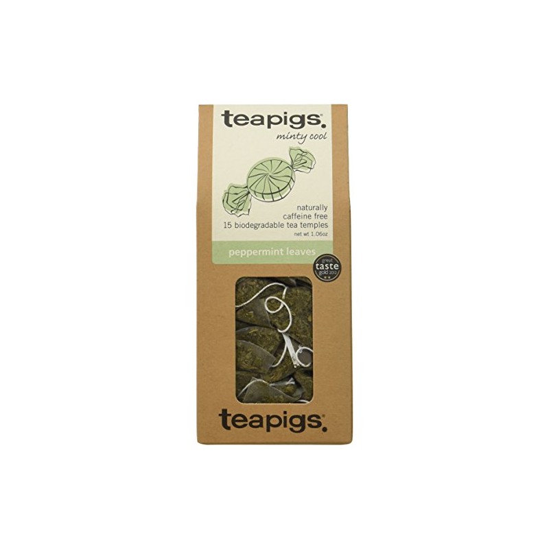 teapigs Peppermint Leaves Tea, 15 Count (Pack of 6)