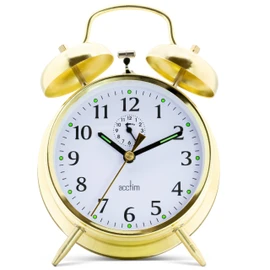 Acctim CK0030 Large-Bell Alarm Clock - Brass, 16.5 x 12 x 5.5 cm