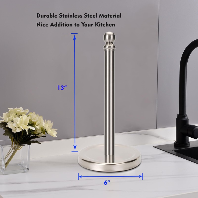 Fatizon Paper Towel Holder Stand,Sturdy Standing Paper Towel Holder Countertop,Paper